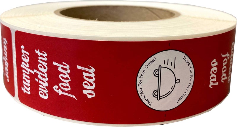 InStockLabels.com InStockLabels Tamper Proof Stickers, 1.5 x 6 Inches, Red, 500 Count Seal Stickers for Secure Packaging, Tamper Evident Tape for Food Containers, Drink Labels, Food Delivery Accessories for Takeout - Image 1